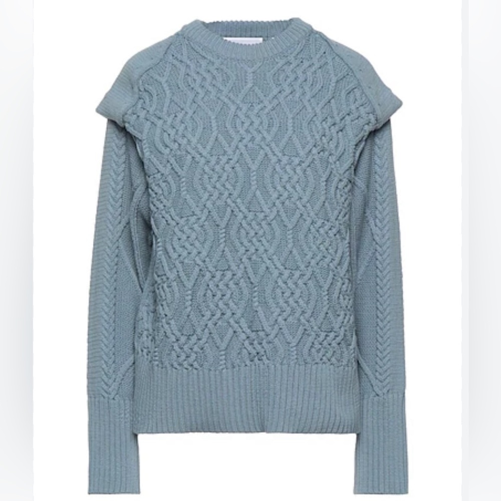 REMAIN BIRGER CHRISTENSEN, PERFECT CONDITION, cable crew, size small. Dusty blue